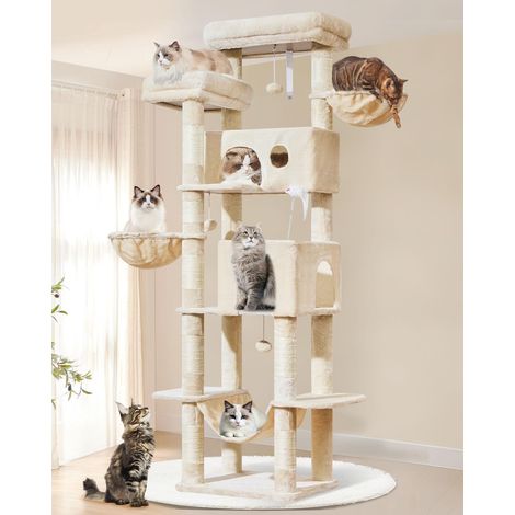 Arbre À Chat 193 cm Stable Adapté Aux Maine Coon Et Grands Chats (1/5)