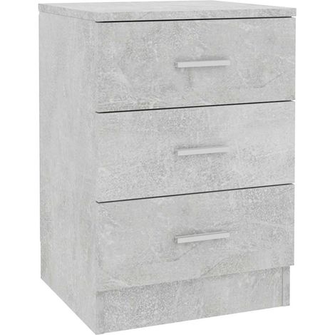 Maison Exclusive - Nachttisch Betongrau 38x35x56 cm Holzwerkstoff