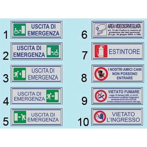 Etichette adesive segnaletiche B - 6 - Area Videosorvegliata Conf. 10 Pz