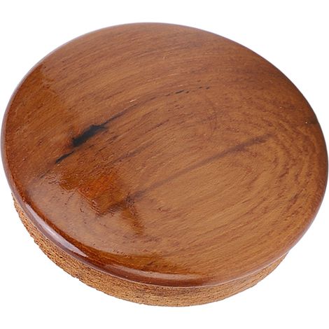 Pommeau de volant marine 63,5 mm en teck verni brillant pour yachts et bateaux (1/5)
