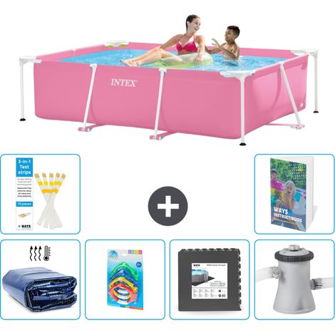 Intex Piscina con estructura Rectangular - 220x150x60 cm - 7-piezas  S3