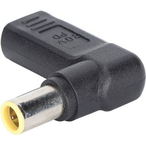 Adattatore USB-C DC jack connettore con il PD in un angolo destro, trigger simulatore di PD e di alta qualità di, compatto, leggero e con una buona conduttività, adattato al carico di computer portati (1/5)
