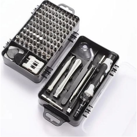 Kit de tournevis de précision : kit de réparation électronique de 138 pièces comprenant un mini-jeu de tournevis magnétiques pour ordinateur, ordinateur portable, iPhone et MacBook. (1/5)