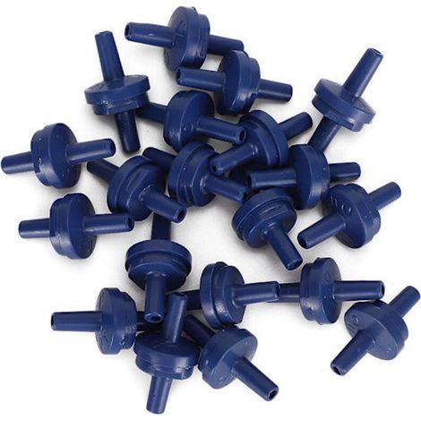 Packung mit 20 Rückschlagventilen (blau) für Luftpumpen und Aquarienzubehör