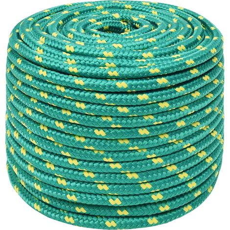 Corde polyvalente tressée - polypropylène - Ø 12 mm - 100 m - vert