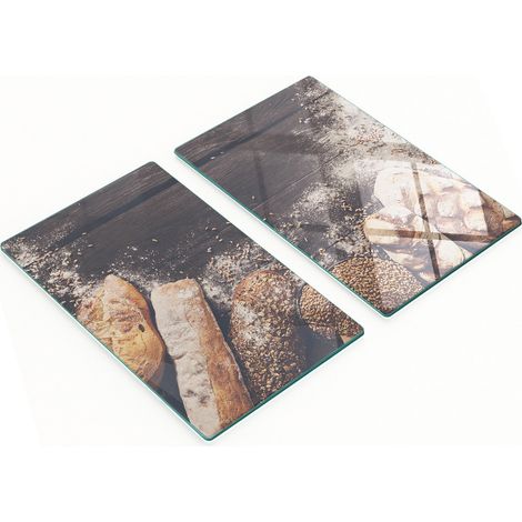 Tablas de vidrio decorativas multifuncionales para cocina, para pan y harina, 2x30x52 cm.