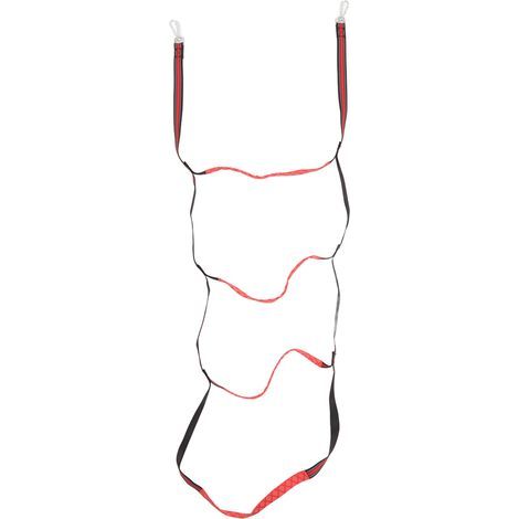 Échelle de corde marine rouge pour bateau gonflable, kayak, canot à moteur, canoë - 4 marches, échelle d'embarquement en corde pour navigation. (1/5)