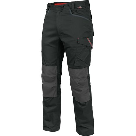Würth Modyf – Pantalon de travail stretch résistant – 7 poches – Inserts rétroréfléchissants – Normé EN 14404 – Taille élastiquée – Genoux préformés – Anthracite 44