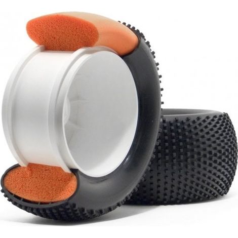 MOUNTED NUBZ TYRE 143X68MM S COMPOUND ON DISH WHEEL YELLO