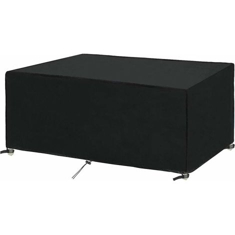 Housse de table jardin Oxford 420D pour meubles d'extérieur imperméable coupe vent protection UV contre le froid 250 x 150 x 90 cm (1/4)