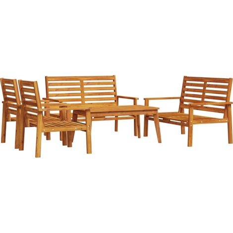 Maison Exclusive - 5-tlg. Garten-Lounge-Set Massivholz Akazie