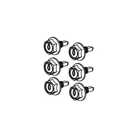 Visserie à tête hexagonale avec croix (6 pièces) auto-perceuse