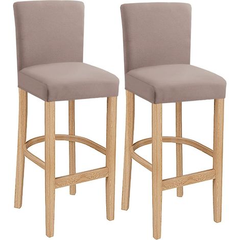 Barhockerbezug mit Rückenlehne 2 Stück, Stretch, waschbar, für kurze Rückenlehnen (1/5)