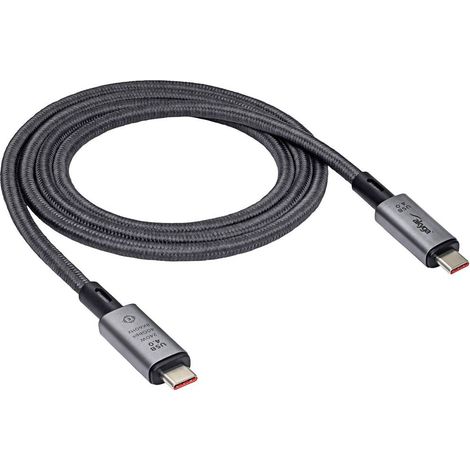 Cavo USB-C USB-C Akyga AK-USB-45 8k@60Hz 4k@120Hz 40Gbps USB4 PD 240W e-Mark 1m (1/4)