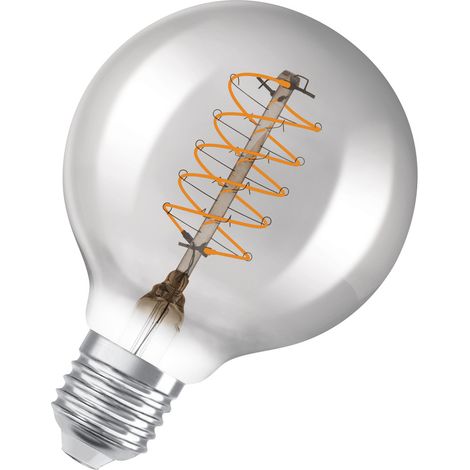 OSRAM Dimmbare LED-Lampen, Vintage-Edition, 30 Watts Ersatz, E27, G80, 1800 Kelvin, Warm Comfort Light, Klares Glas, single Pack (1/4)