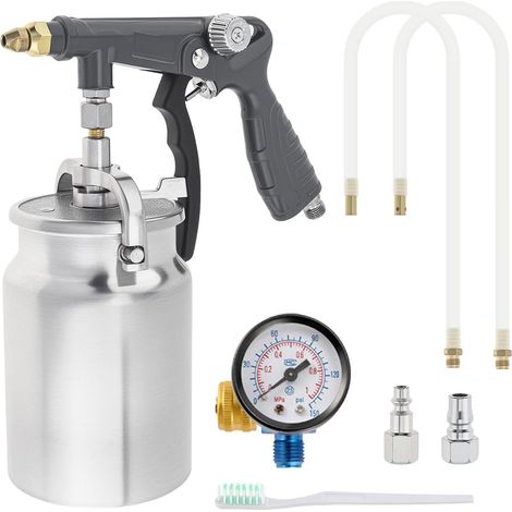 Sableuse Pneumatique, Kit De Pistolet De Protection Pour Dessous De Caisse De Voiture, Avec Godet En Aluminium De 1000ml Et à 360°, Pour Revêtement De Châssis De Camion, Sous-Couche Caoutchoutée (1/5)