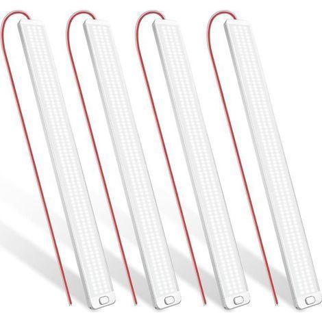 12-V-LED-Lichtleiste, 42 cm, 1000 lm, 10 W, 228 LEDs, superhelle weiße LED-Leiste, 4 Stück (1/5)
