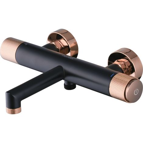 PaulGurkes Badewannenarmatur Matt-Schwarz Wannenarmatur Rose-Gold (1/5)