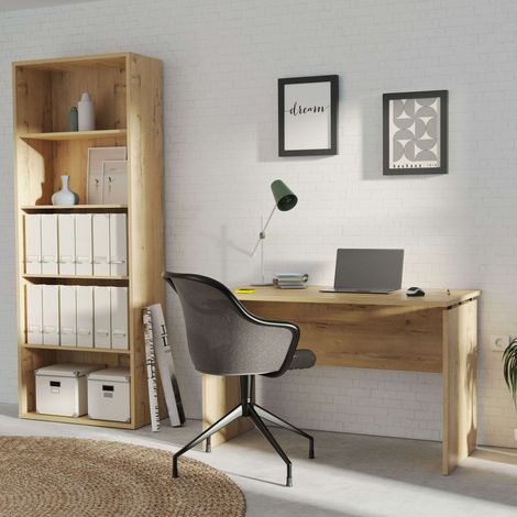 Muebles Despacho Oficina Librería + Escritorio Color Roble Gold (1/4)