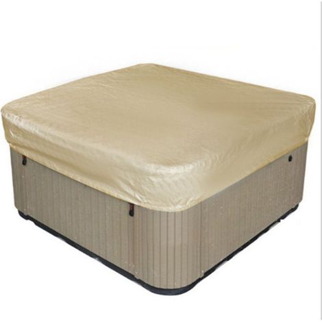 Couverture De Piscine Carré Bâche Solaire pour Piscine, Couverture Solaire De Piscine pour Extérieur Extérieur Spa Baignoire Couverture De Spa Couverture Résistante Aux UV, 220×220×30cm, beige (1/5)