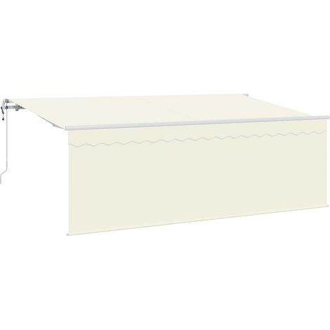 Einziehbare Markise Creme 400 x 200 cm Polyester und Aluminium (1/5)