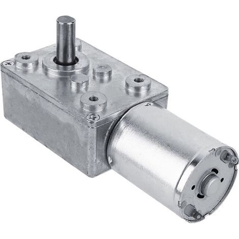 Moteur Réducteur DC 12V à Engrenage Vis sans Fin, Réversible, Couple Élevé 20 tr/min (1/5)