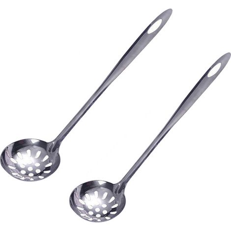 Louche À Soupe En Acier Inoxydable - Passoire Fine Longue Poignée - Ustensile De Cuisine Résistant - Pour Potages Et Sauces - 1 Pièce (1/5)