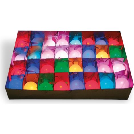 Catena luci natalizie 20 sfere Led diametro 6 cm giochi di luce esterno interno lunghezza totale 10 metri IP44 CE (1/2)