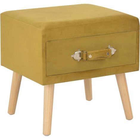 Maison Exclusive - Tables de chevet 2 pcs Moutarde 40x35x40 cm Velours (1/5)