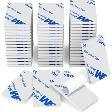 50 Pièces Adhésif Double Face, Mousse EVA Rectangulaire, Imperméable pour Maison, Bureau, Voiture (1/5)