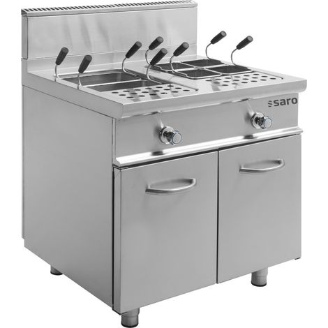Cuiseur Pâtes Électrique - 2x28L - 800x700x850mm - 14kW - Professionnel - Saro