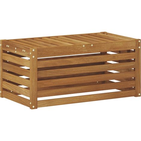 Outdoor Hocker Bank Natur 79 x 43 x 37 cm Massivholz Akazie vidaXL