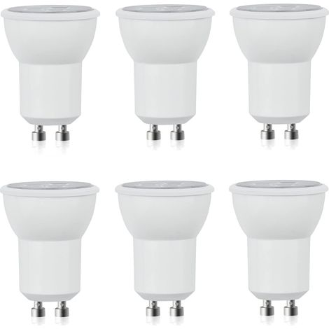 6er-Pack MR11 GU10 LED-Lampen – 3 W – 300 lm – Warmweiß – 3000 K – D35 mm – AC 85–265 V – entspricht 30 W Halogenlampe – 30° – Innen & Außen – Wohnzimmer – (1/5)