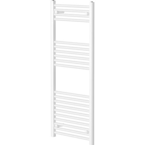 Pizarro White 1200mm x 500mm Straight Heated Towel Rail (1/5)