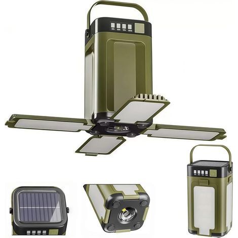 Lanterne Camping - Éclairage 360° Pliable Rechargeable USB - Pour Extérieur Urgence Atelier - 1 Pièce (1/5)