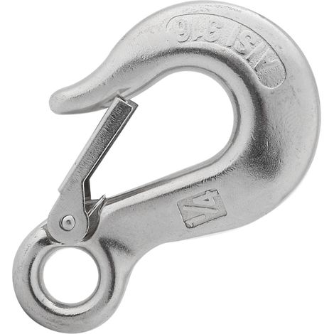 Crochet à chape en acier inoxydable durable avec loquet de sécurité, accessoire pour bateau à rames et kayak, 1/4" (1/5)
