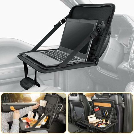 Bandeja Voladora para Coche, Mesa Portátil para Ordenador con Portavasos, Organizador de Coche, Bandeja para Comer (1/5)