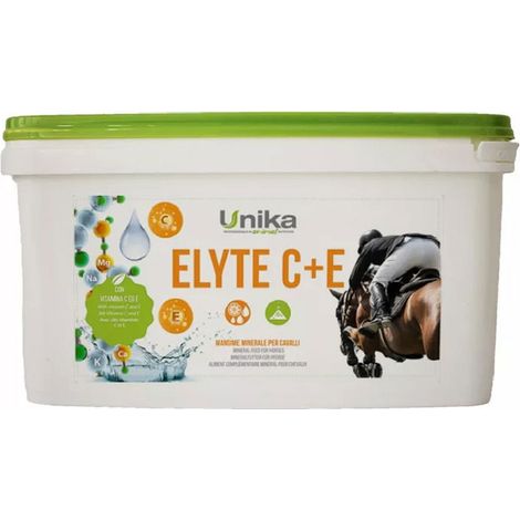 Elyte C più E mangime complementare minerale ideale per apportare sali elettrolitici, vitamina C e vitamina E alla dieta del cavallo 8 kg