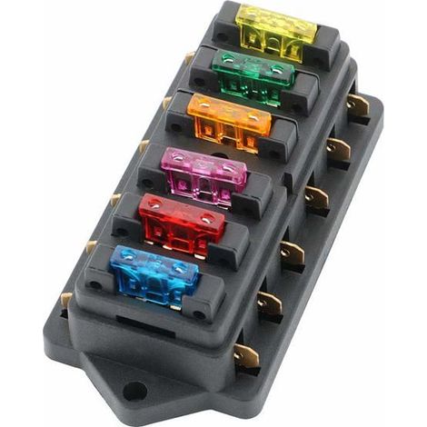 Porte-Fusibles 6 Voies – 10 Fusibles, 12V/24V (1/4)