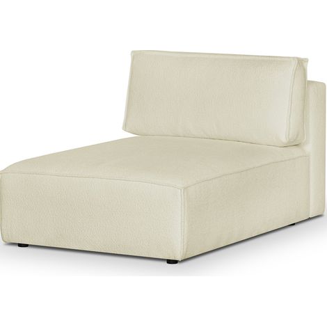 Méridienne modulable en tissu bouclé écru - Harper Mod (1/3)