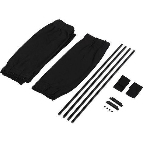 250S Rails de pare-soleil pour vitres latérales de voiture (paire) (noir) (1/5)