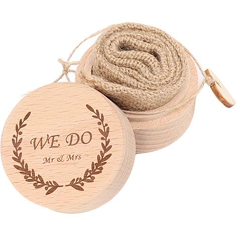 Boîte à bague en bois élégante et portable, fine et sculptée, idéale pour une demande en mariage, des fiançailles ou un mariage. Parfaite comme petite boîte à bijoux ou pour une demande en mariage. (1/5)