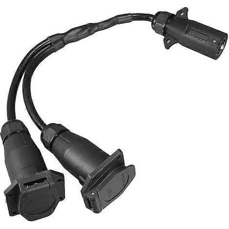 American Trailer Wiring Harness 7-Pin Y-Type Connector Cable 7-Pin Male to Dual 7-Pin Female Extension Cable( ) (1/5)