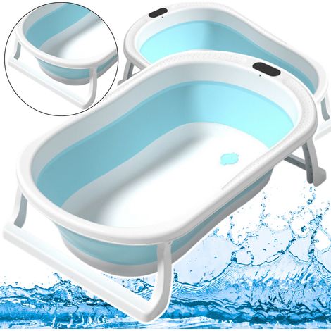 Faltbare Badewanne mit rutschfesten Füßen, blau