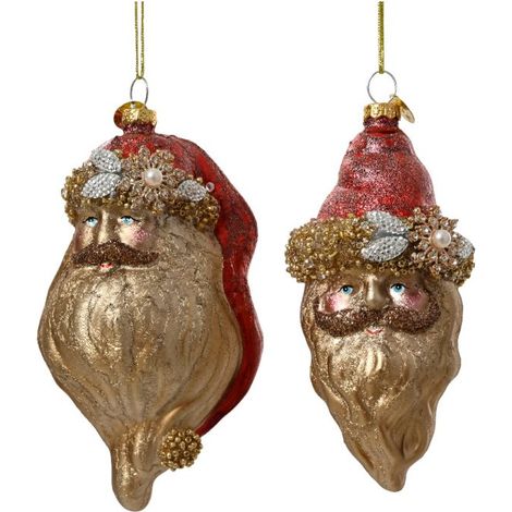 DECORAZIONE NATALIZIA BABBO NATALE 12 CM IN VETRO ASS PREZZO CADUNO