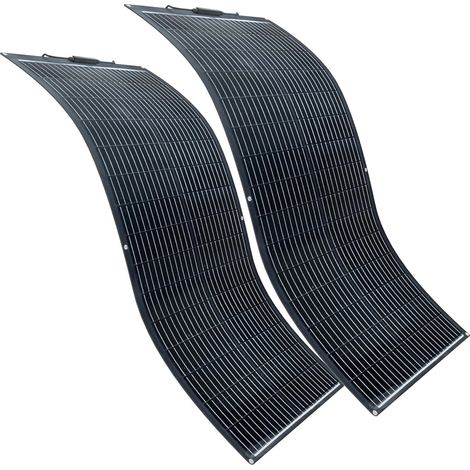 Panneau Solaire Flexible de 100 Watts, Cellules Monocristallines à Haute Efficacité, Capacité de Flexion Jusqu'à 260° (1/2)