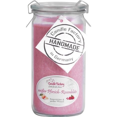 Candle Factory Mini Jumbo Weißer Pfirsich-Rosenblüte Duftkerze 307-087 (1/5)