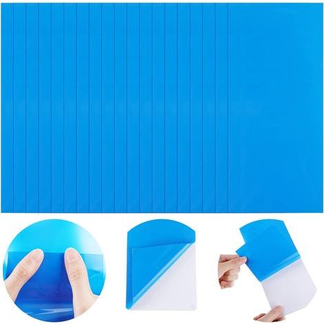 Patchs ultra-résistants pour liners de piscine. 85 x 125 cm. vinyle auto-adhésif. imperméables. pour piscines enterrées et hors sol. Réparation rapide.