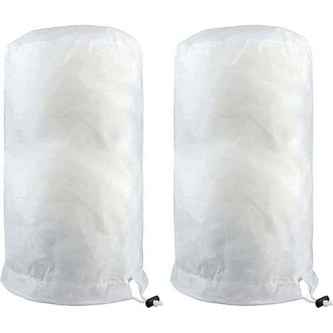 Voile d'hivernage,Lot de 2 housses de protection contre le gel pour plantes avec fermeture éclair 140 x 200 cm - Couverture chaude pour protéger les arbres fruitiers et les plantes Voile d'hivernage (1/4)
