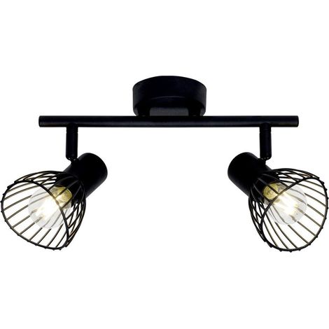 BRILLIANT lampe Elhi spot tube 2 lumières noir 2x D45, E14, 40W, adapté aux lampes à suspension (non incluses) Échelle A ++ à E Têtes pivotantes (1/3)